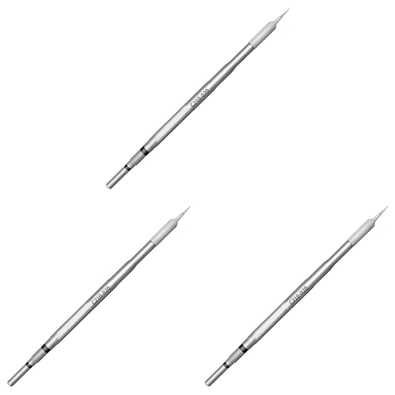 3X C210 Series Soldering Tip Lead-Free Solder Welding for T210 Handle for Sugon T26 T26D Soldering Station(020)