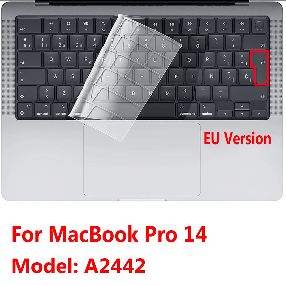 Thin Waterproof Dustproof Skin Keyboard Cover TPU Protector Film For MacBook Pro 14 16 inch M1 Max 2021 A2442 A2485