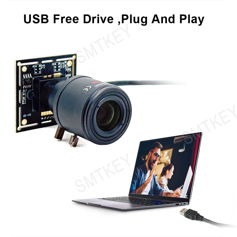 4K IMX415 2.8-12mm Lens with USB 2.0 Camera Module 60FPS in 1920*1080 or 30FPS 3840 * 2160 MJPEG YUV2 P.C.BA USB WebCam Camera. 