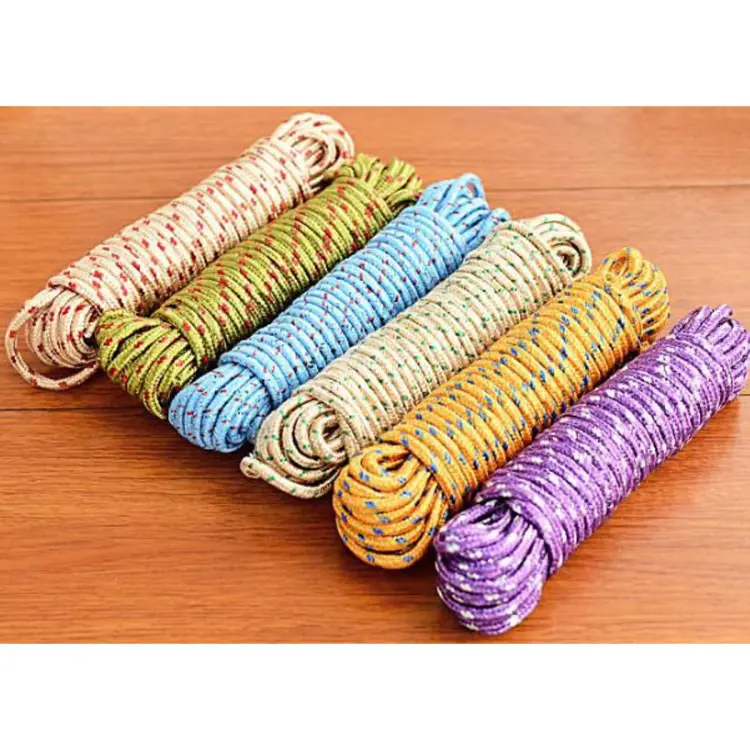 15 Meter NYLON Rope or Multicolor Cloth Hanging Rope For Both Indoor And  Outdoor Purpose Thin-1PCS