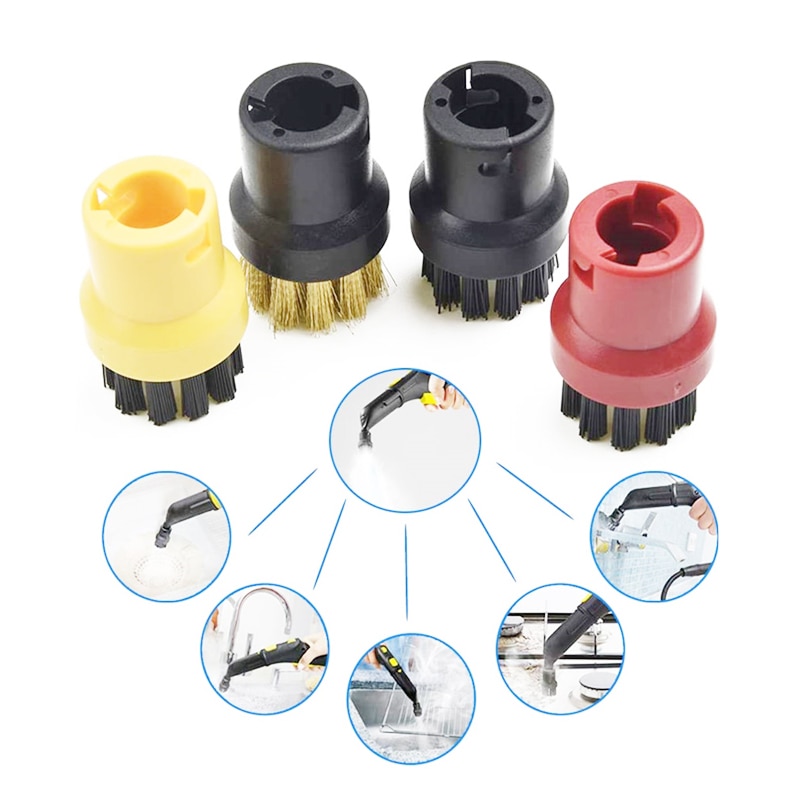 Cleaning Brushes for Karcher SC1 SC2 SC3 SC4 SC5 SC7 CTK10 Steam Cleaner Attachments Replacement Round Sprinkler Nozzle Head-HXL2164-Black. 