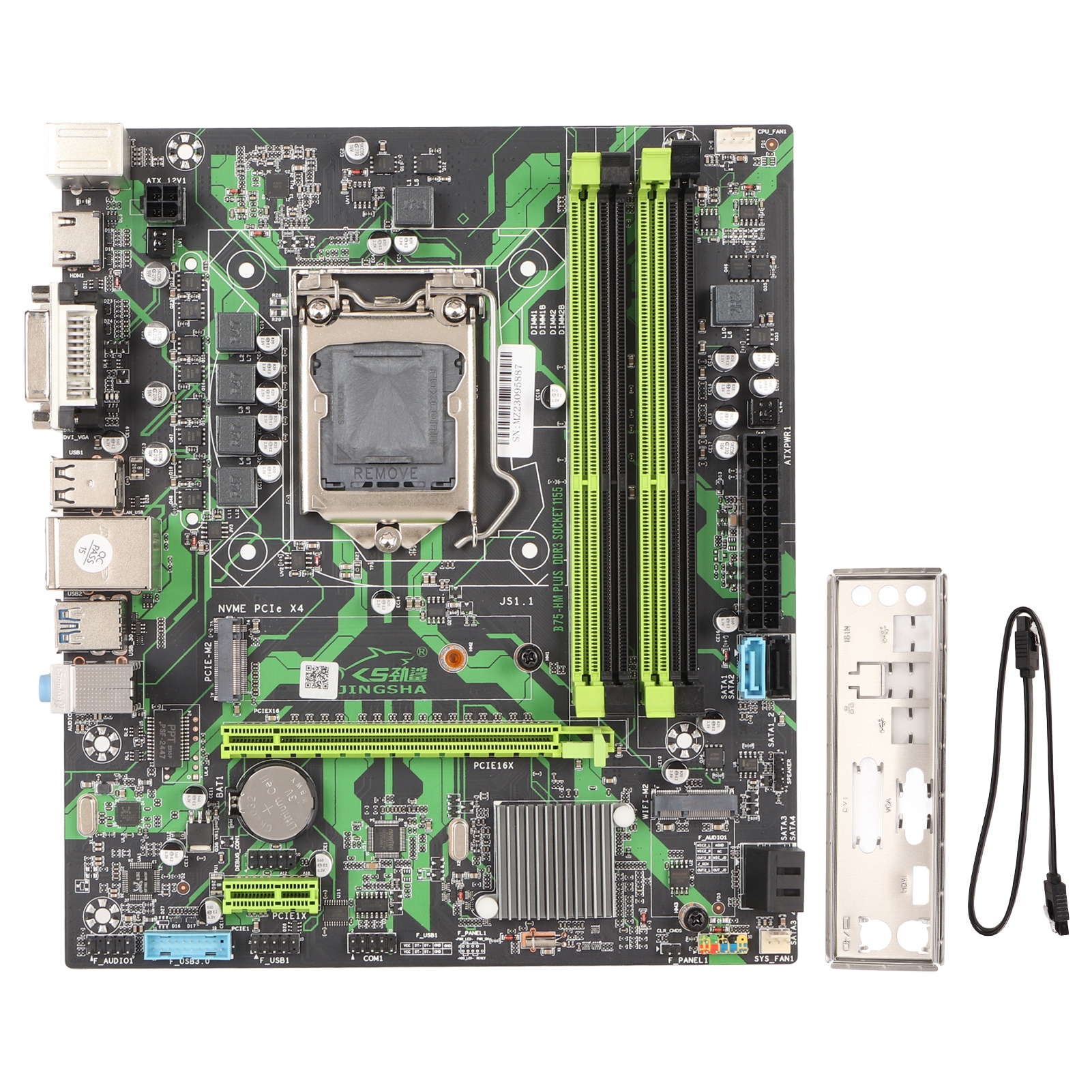 Desktop Motherboard B75 HM LGA 1155 Slot 4 DDR3 6Gbps SATA M.2 NVME PCIe X16 VGA HD Output ATX Motherboard for Mining. 