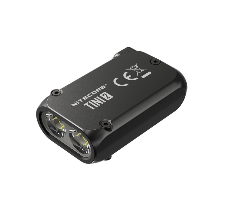 Nitecore TINI2 TINI 2 500 Lumens OLED Keychain Flashlight Smart Dual-Core APC Sleep Technology Light Using USB Type-C Charge. 