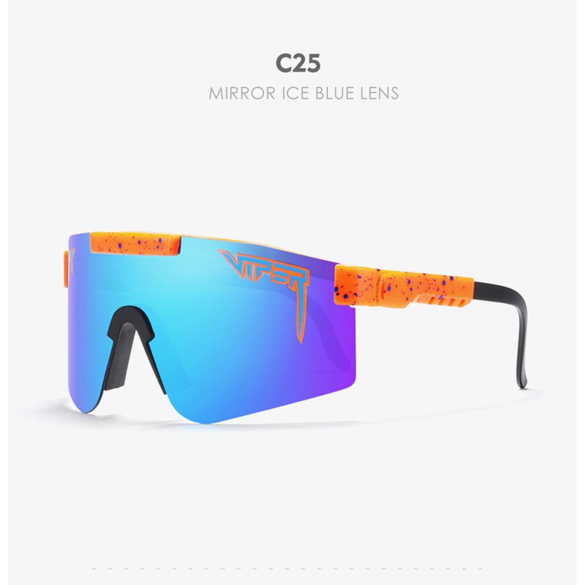 NEW Brand Rose women red pit viper Sunglasses double wide polarized men mirrored lens tr90 frame uv400 protection wih case