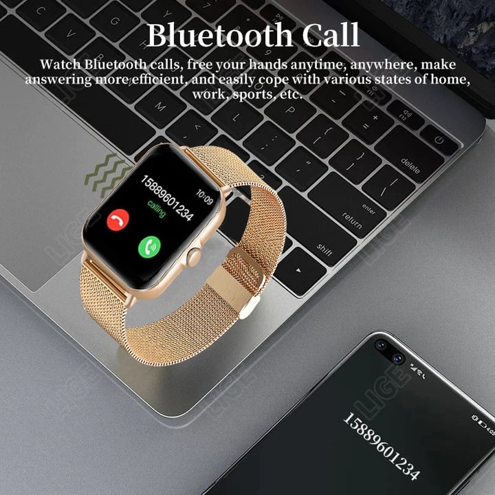 GT20  Full Touch Sport Smart Watch Unisex  Heart Rate Fitness Tracker Bluetooth call Smartwatch wristwatch For Android Smartwatch. 