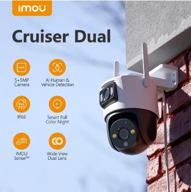 IMOU Cruiser Dual Lens  8MP Outdoor 3+5mp PTZ Full-Color WiFi Camera Voice Talk. 