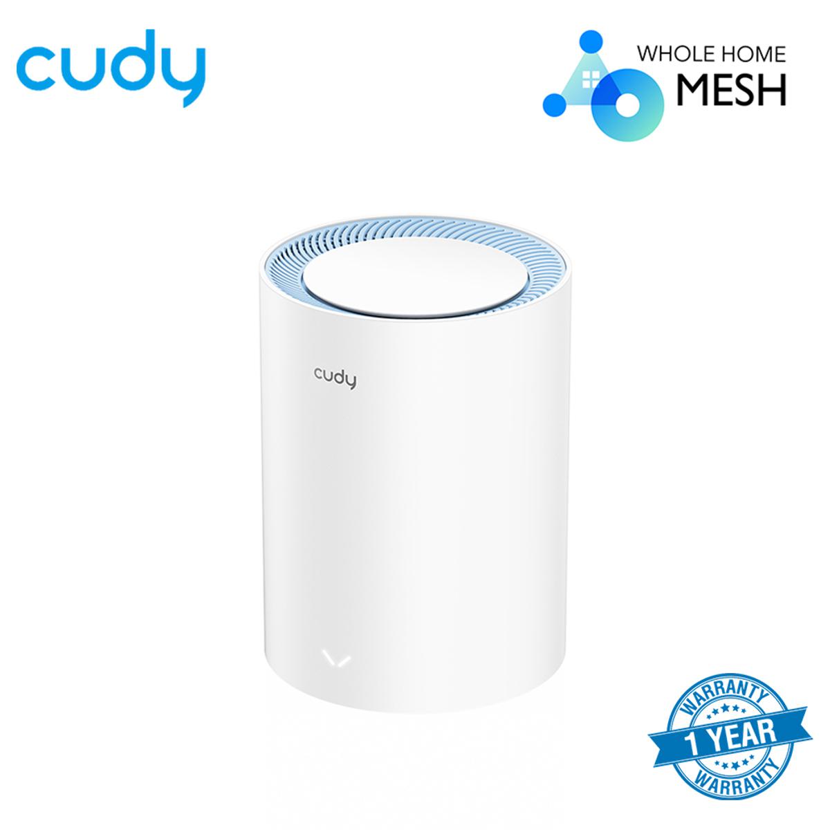Cudy M1800 (Single pack) AX1800 Wi-Fi 6 Whole Home Mesh WiFi System - 1201Mbps on 5GHz and 574Mbps on 2.4GHz - MU-MIMO, Beamforming, WPA3 - Whole Home Coverage - White. 
