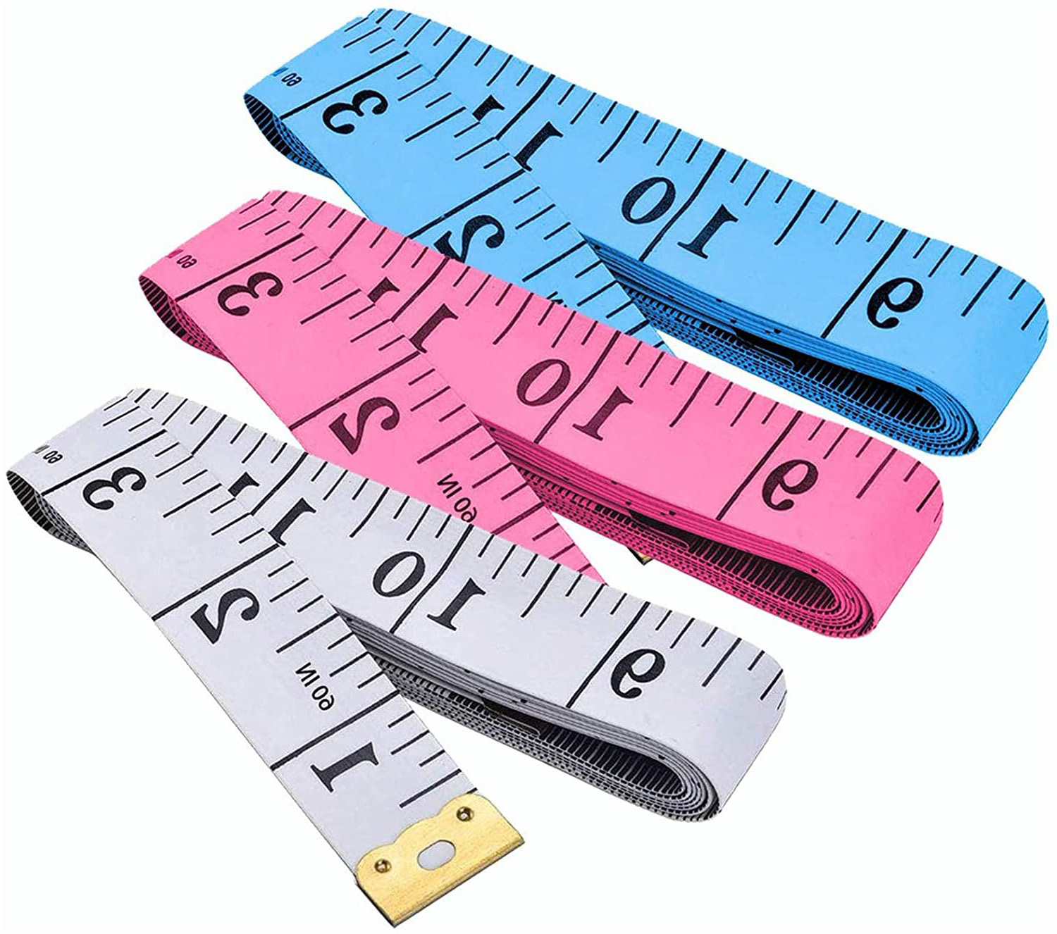 3 PCS-Tape Measure Colored Tailoring Tape Measure for Body Double Scale Measurement Tape for Sewing, Body, Tailor 150 cm/60 Inches. 