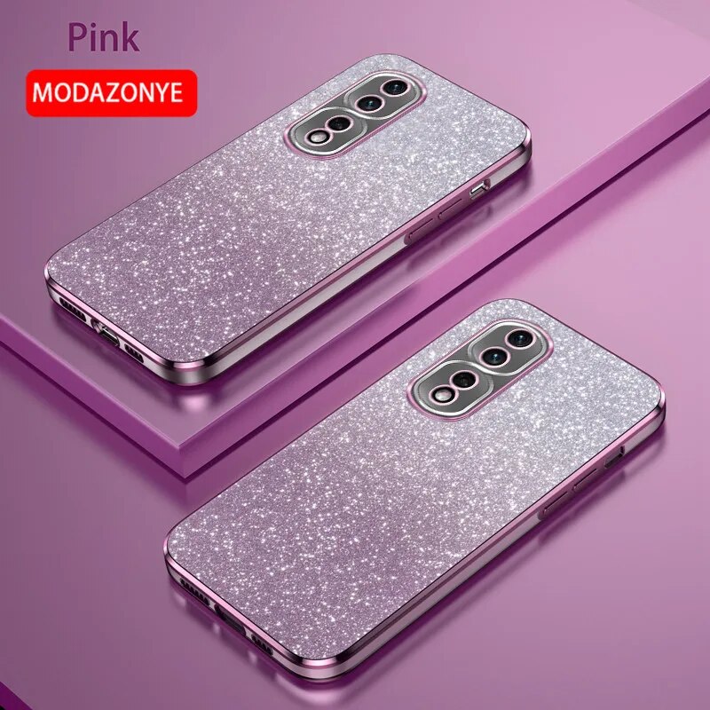 lthmy for Honor 80 Pro case electroplating colorful soft glitter TPU cellphone cover luxury phone casing