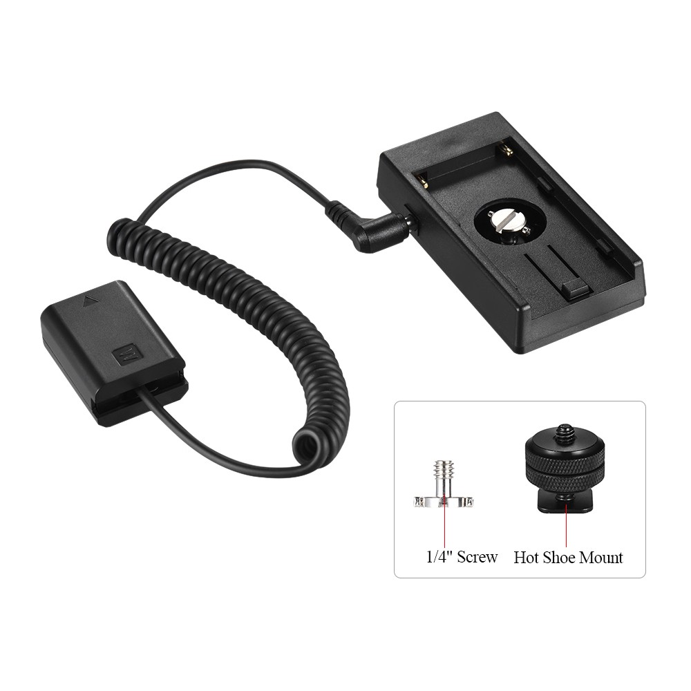 Andoer NP-F970 to NP-FW50 Dummy Battery Plate - #1. 