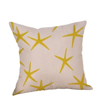 Decorative Pillow Case Mustard Yellow Geometric Fall Autumn