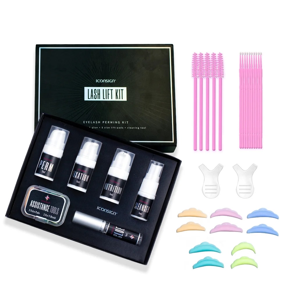 Luxe Lash Lift Kit,Eyelash Curlers Liftting Tint Kit at Home,Eyelash Perm Brow Lamination Kit,Semi Permanent Curling Perm Wave