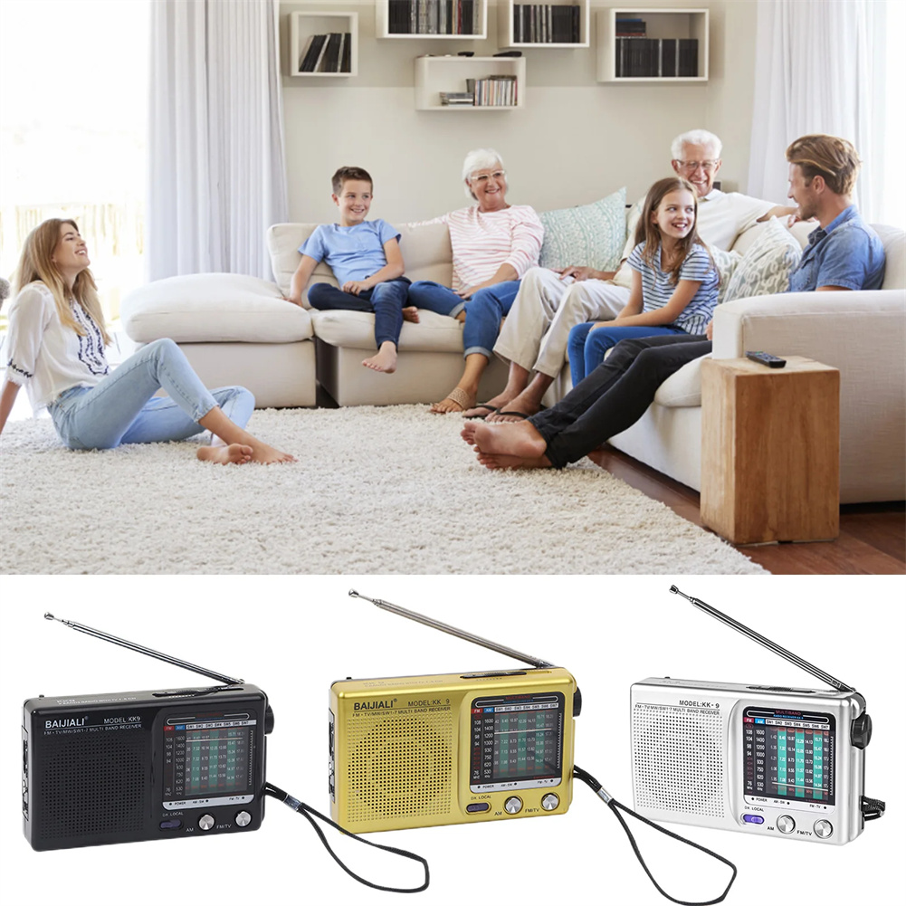 KK9 SW AM FM Weather Radio Portable Pocket Radio Bluetooth Rechargeable Mini Radio Receiver For Emergency Hurricane Walking. 
