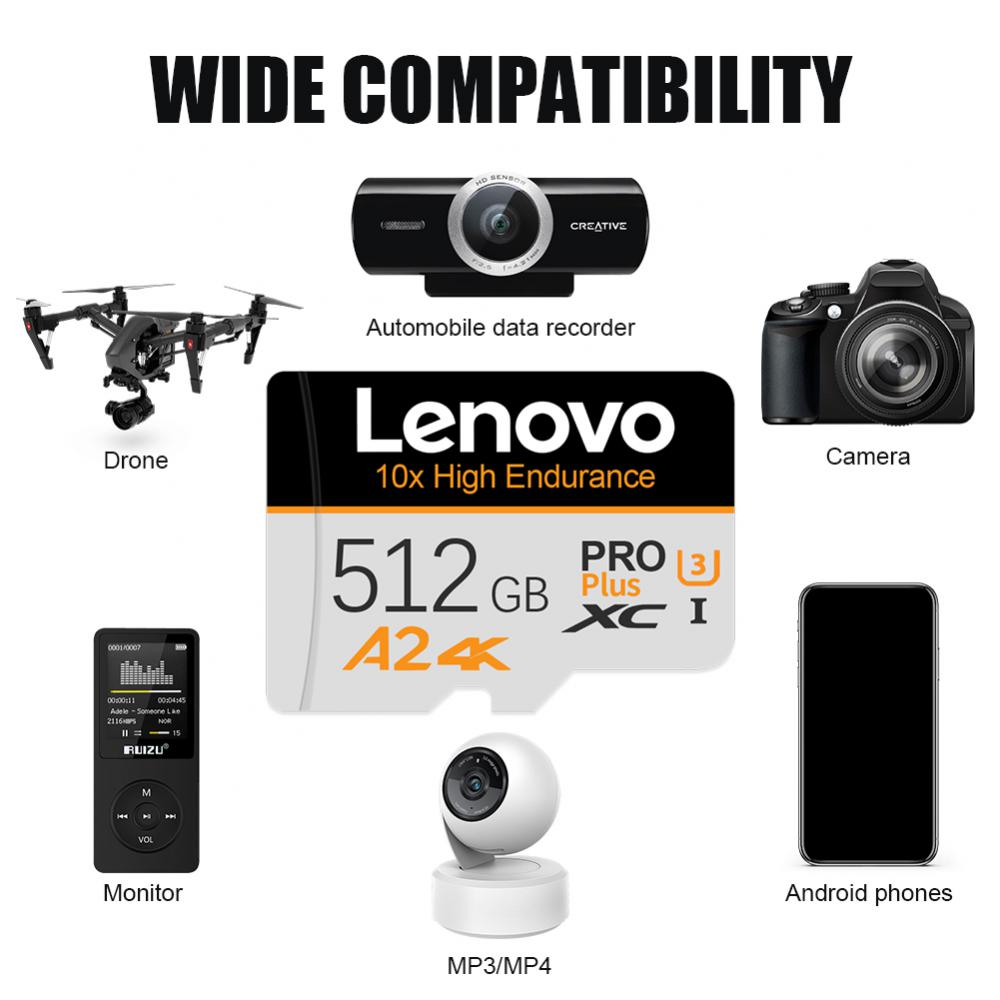 Lenovo 2TB 1TB Micro TF Card High Speed Memory Card 128GB 256GB V60 Mini SD Cards 512GB UHS-1 TF Flash Card For Nintendo Switch. 