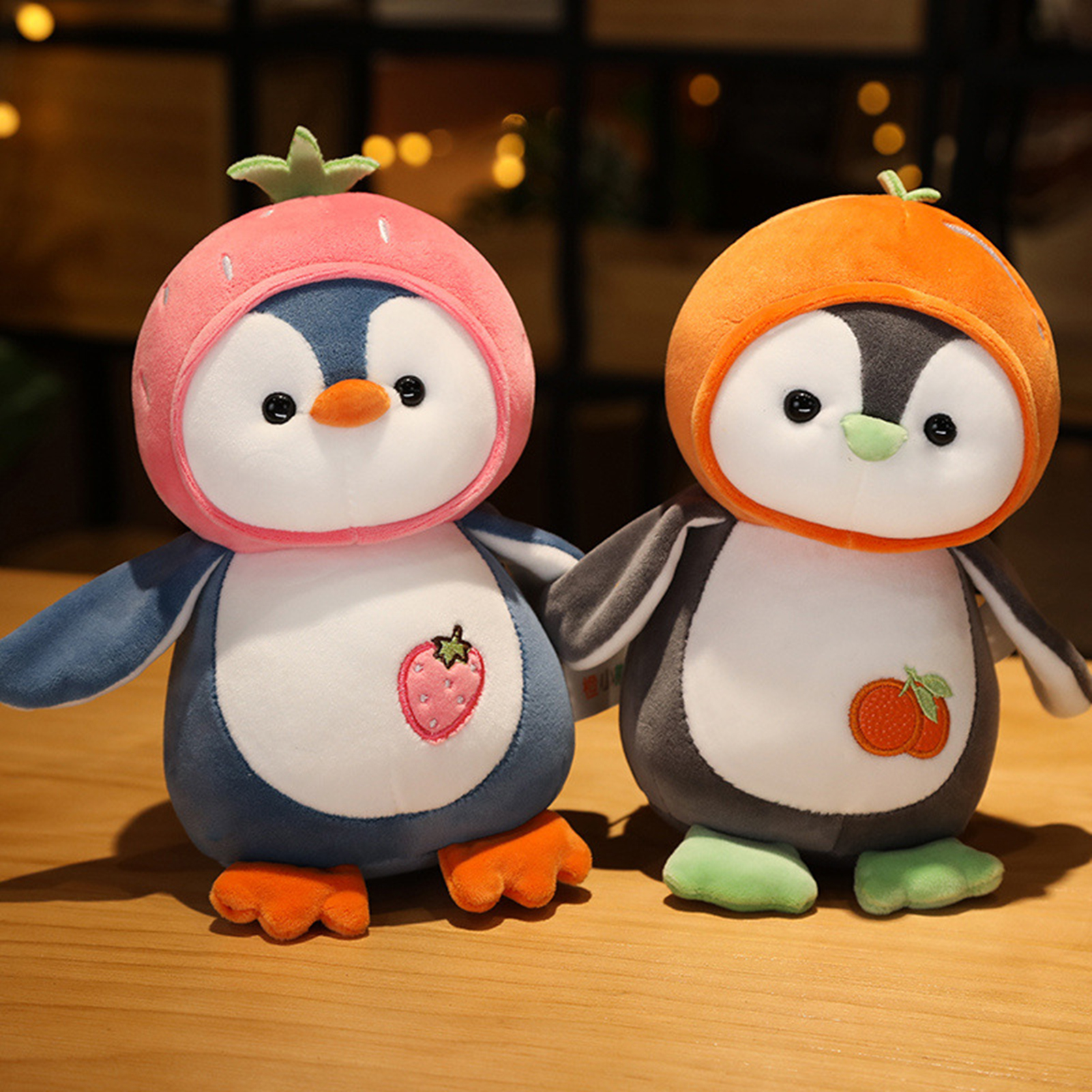 Penguin Pillow Lovely Expression Penguin Doll Pillow Plush Toy. 