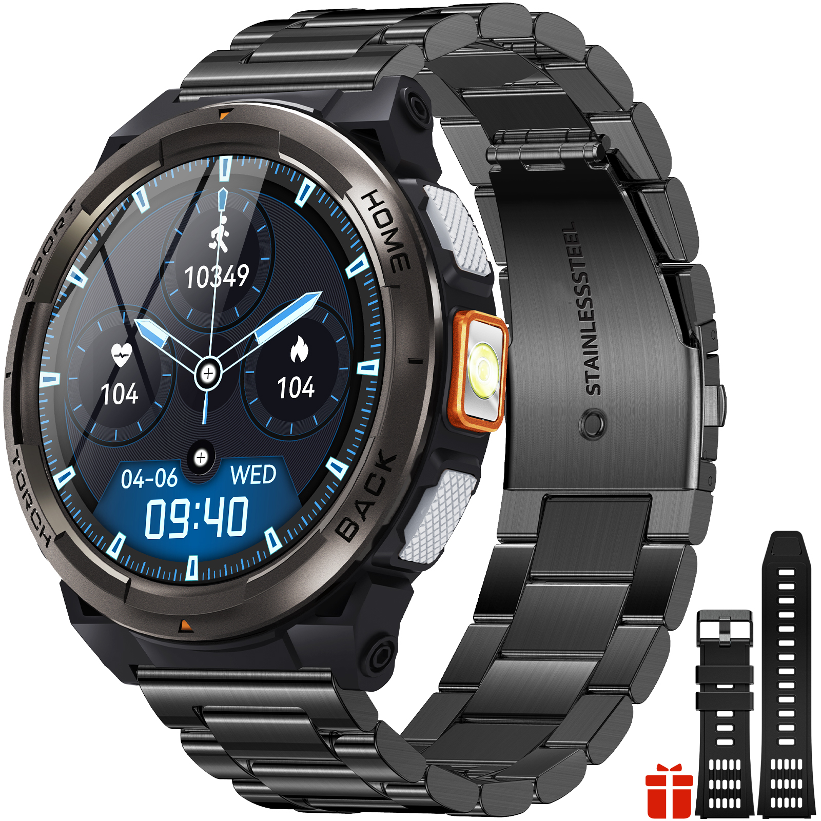 EIGIIS Smart Watch KE5 2024 3ATM Waterproof Original Design Sports Watch With Compass And Altitude Barometer LED Flashlight Call. 