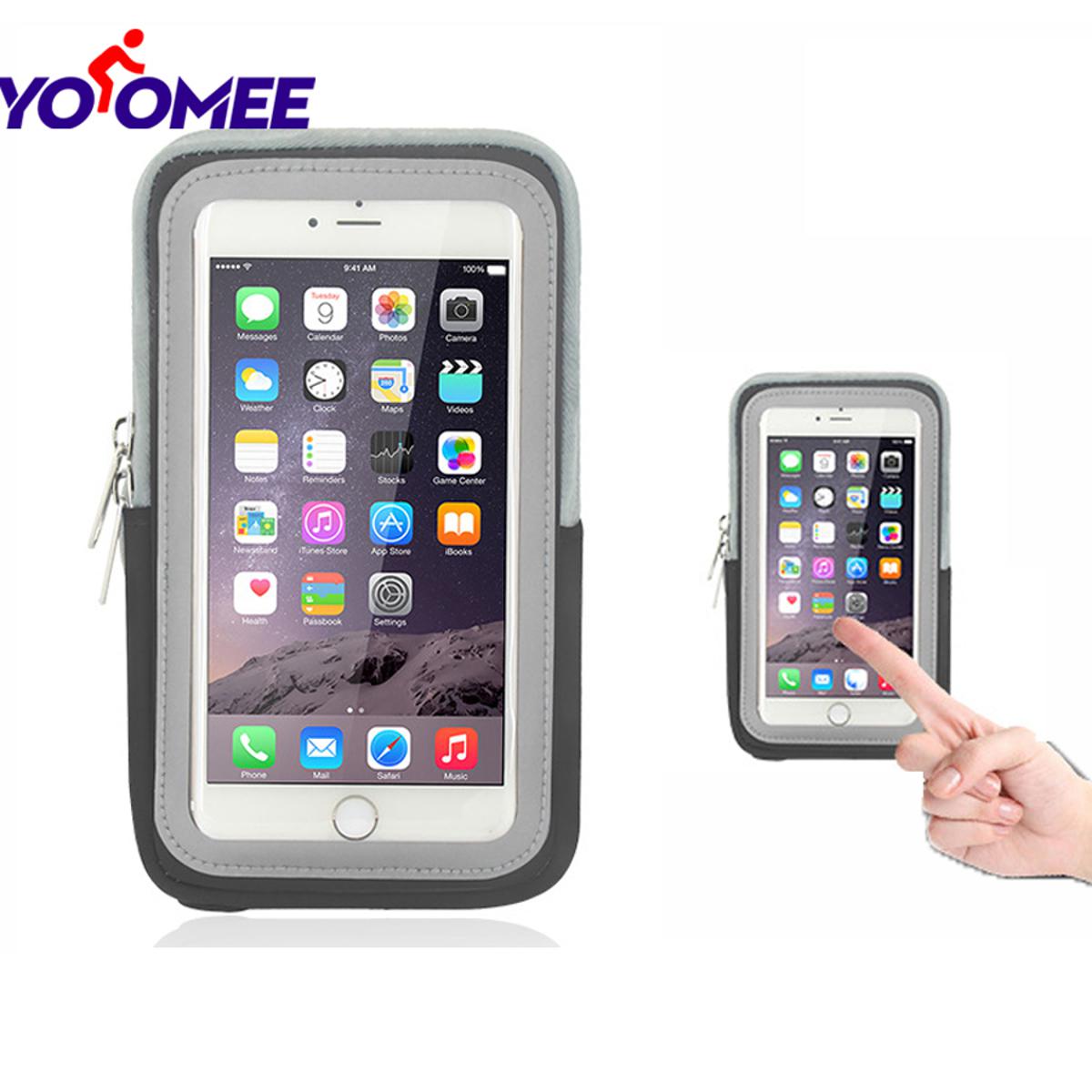 (Black)Sports Arm band Arm Bag Cell Phone Holder Case Arm Band Strap With Zipper Pouch  Mobile Exercise Running Workout For Android and Apple Phone Touch