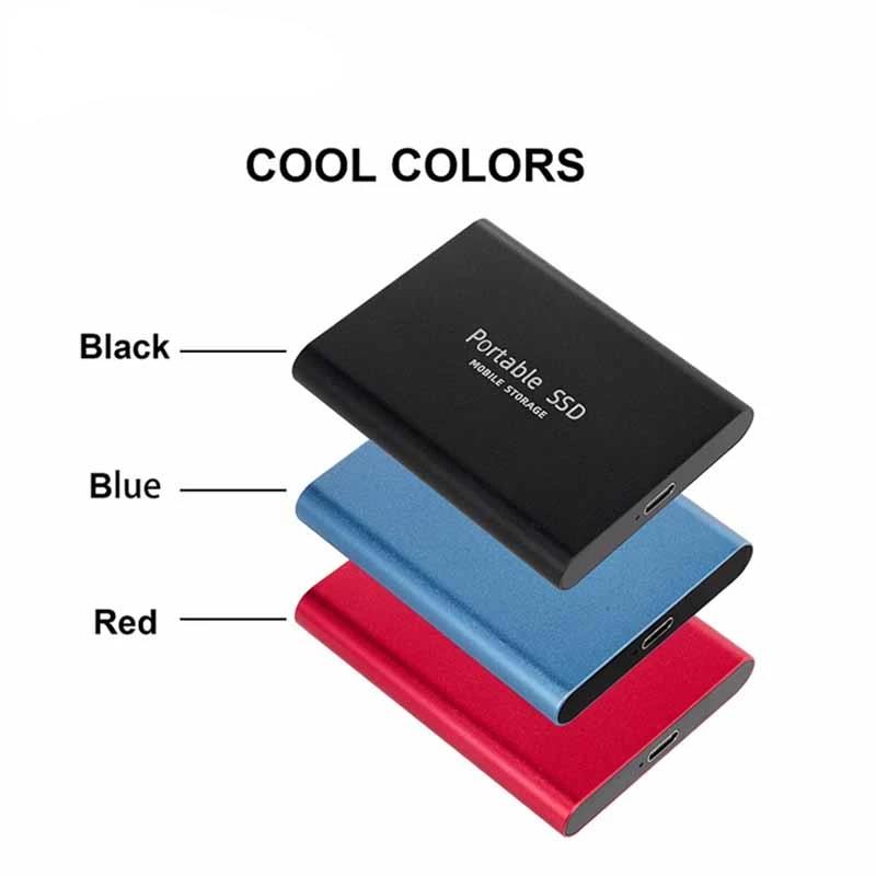 Portable SSD 1TB/2TB External Solid State Drive USB 3.0/Type-C Hard Disk High-Speed Storage Device For Laptops/Desktop/Mac/Phone. 