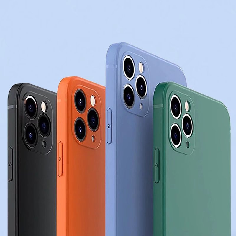 Olige Case For Xiaomi Mi 9 Lite Square Liquid Silicone Lens Protector Shockproof Soft Phone Case Cover