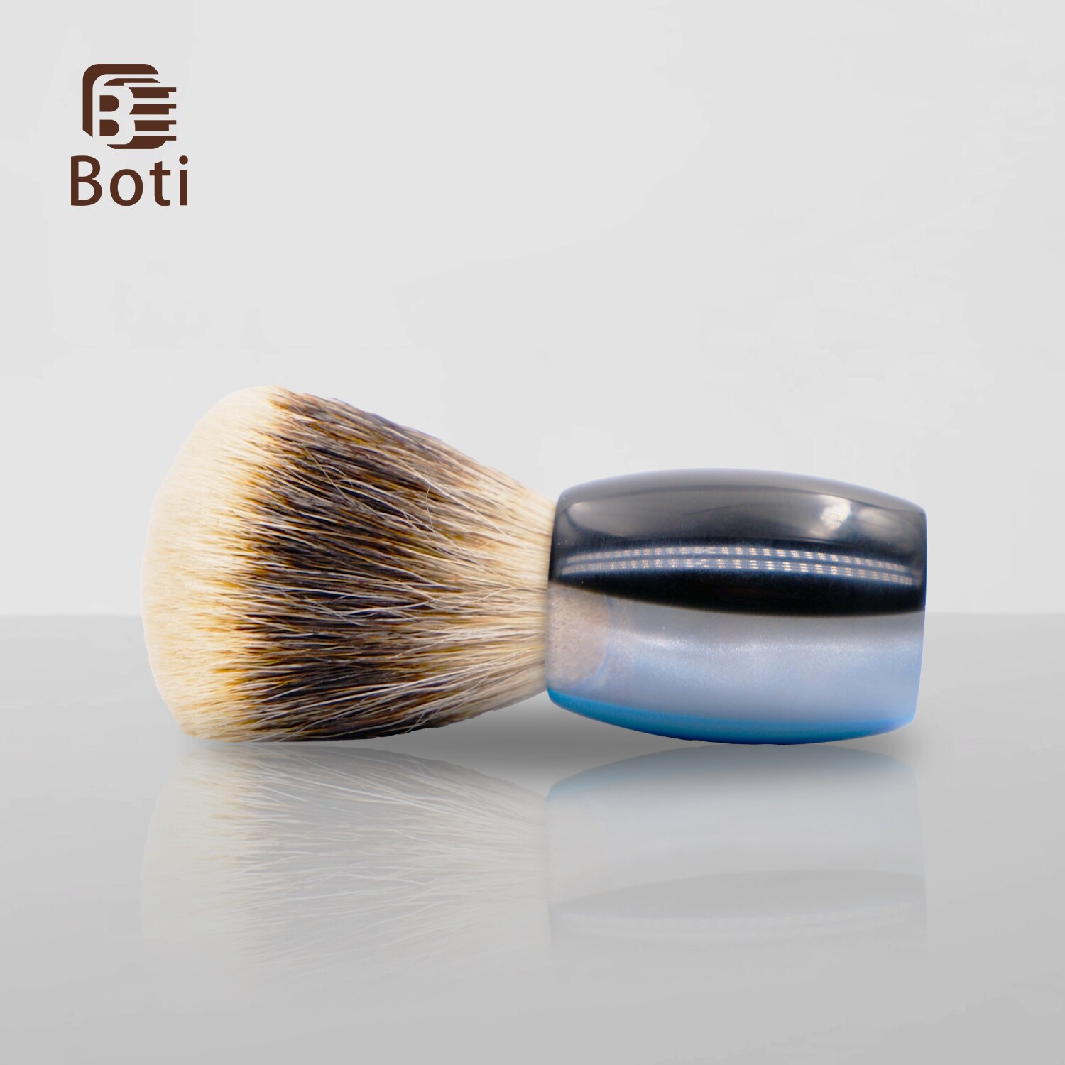 Boti Shaving Brushes Fan Captain Three Band Bdger Hair Knot with Three Patchwork Color Handle Beard Cleaning Kit. 