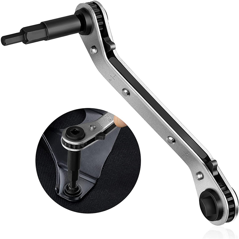 Hvac Service Wrench with Hex Bit Adapter. 