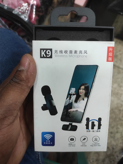 2 in1 Dual Bluetooth Microphone K9  Type C Wireless Lavalier Microphone Noise Reduction Outdoor Live Broadcast USB Lavalier Microphone For Mobile Phone. 