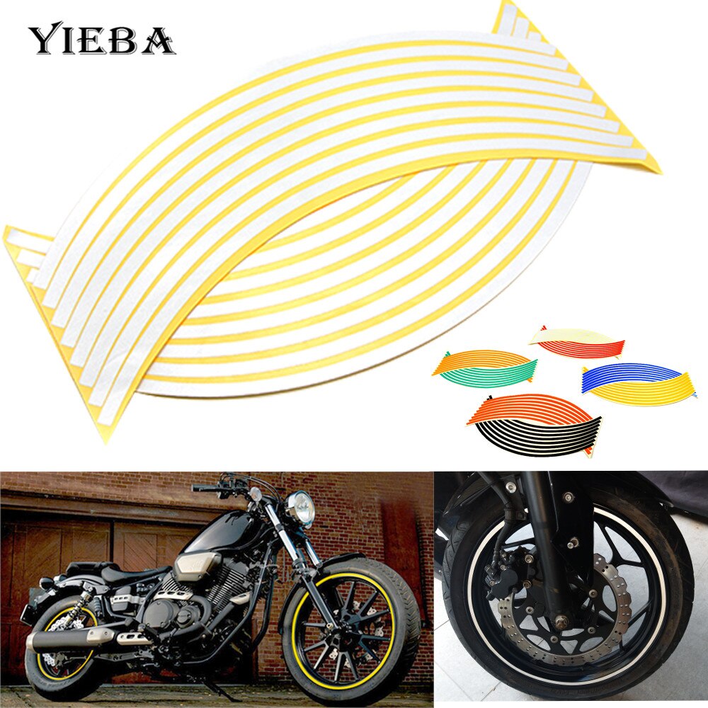 【VisioN Shop】Motorcycle Wheel Stickers Rim Stripe Band Bike Car FOR YAMAHA FZ09 MT-09 FZ07 MT-07 FZ-10 MT-10 Tmax Tmax530. 