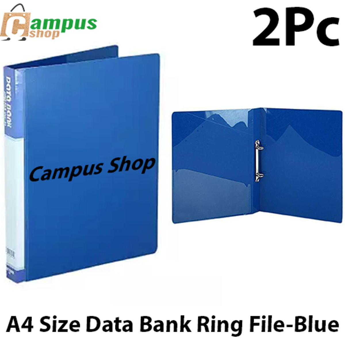 A4 Size Data Bank Ring File - Blue (2pcs)