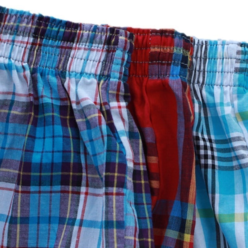 M-4XL Classic Plaid Men Boxer Shorts Mens Underwear Trunks Cotton Cuecas Underwear boxers for male Arrow Panties 4PCS/lot. 