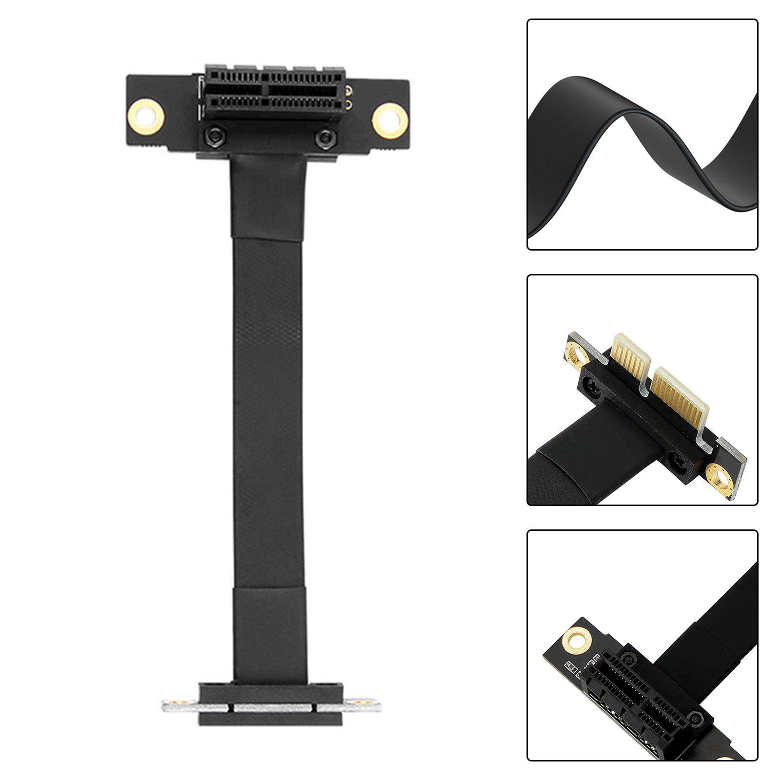 PCI Express Extension Cable PCIe x1 to x1 x4 Pci-E x1 Extension Cable Pci-E Riser Card Expansion Card Cable for Motherboard /Extender/ Adapter - 5cm. 