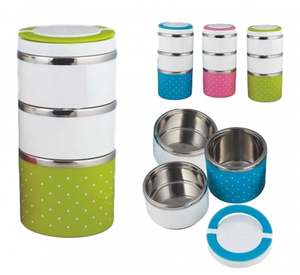 Insulated Lunch Box Multicolor china Three Layer. 