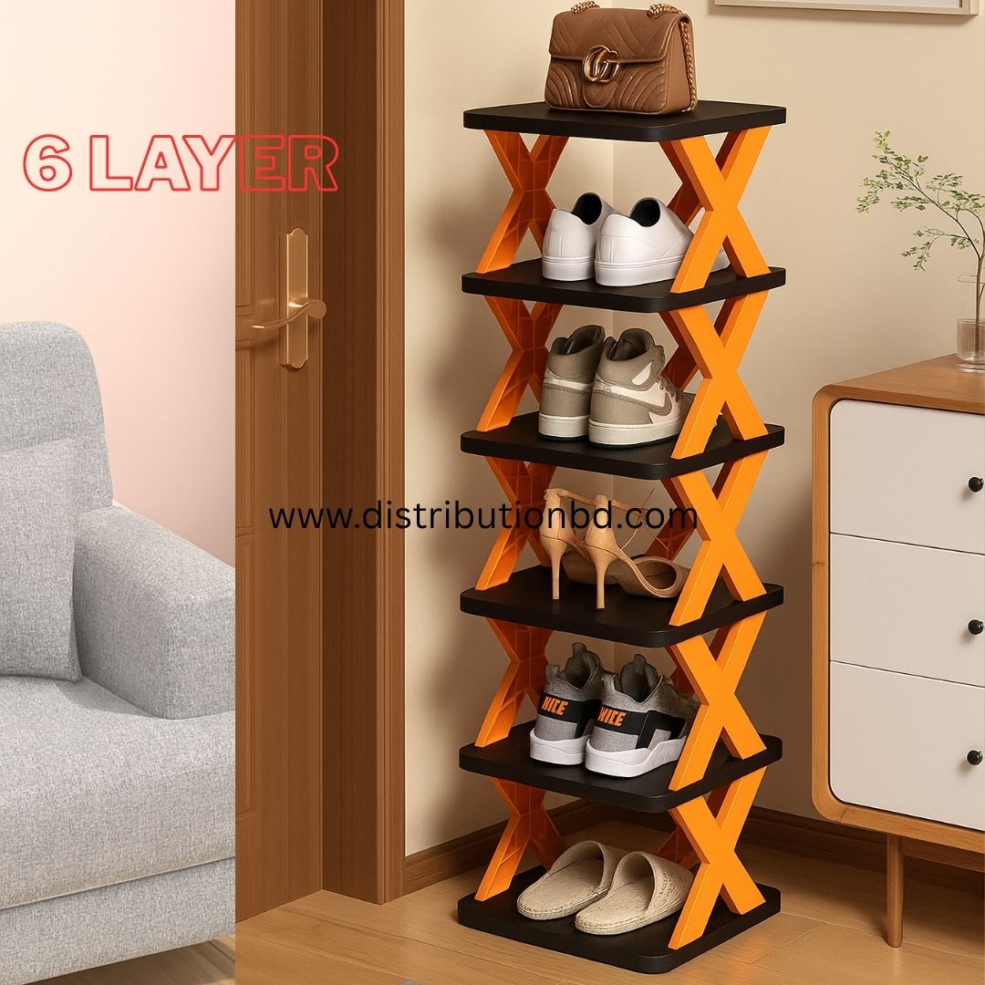 6 Layer Shoe Rack Storage Organizer – Durable & Space Saving