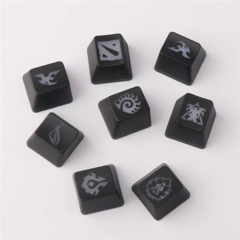 Backlit Mechanical Keycap Gaming Keyboard Buttons World Of Warcraft DOTA Mercy ABS Light Transmission Game Player Accessories. 