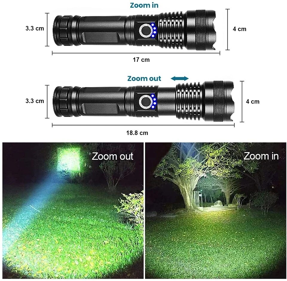 XHP360 Led Flashlight 18650 Rechargeable Torch 5000mAh XHP50 Tactical Flashlight With Usb Charging Waterproof Lantern Work Light. 
