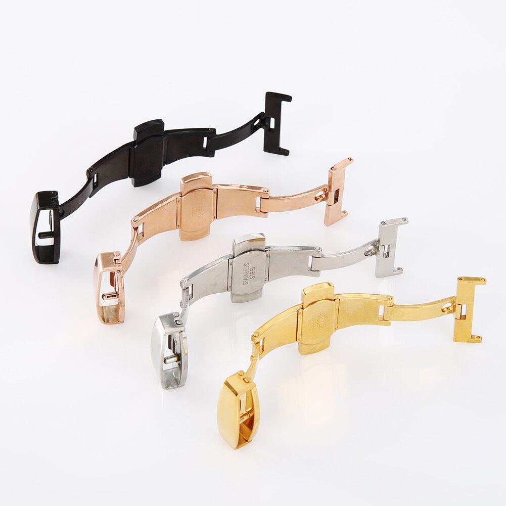 （NEW）Stainless Steel Flip Lock Butterfly Deployment Clasp Watch Deployant Buckle Watch Strap 16mm 18mm 20mm 22mm. 