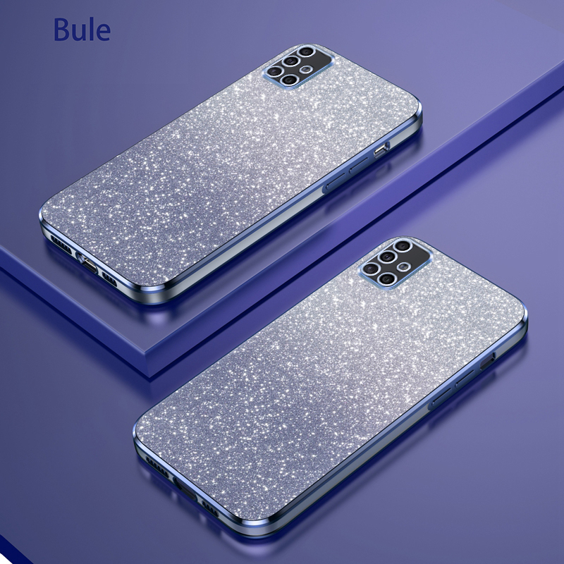 AnDyH Phone Case for Samsung Galaxy M51 Flash Powder Gradient Plating Casing