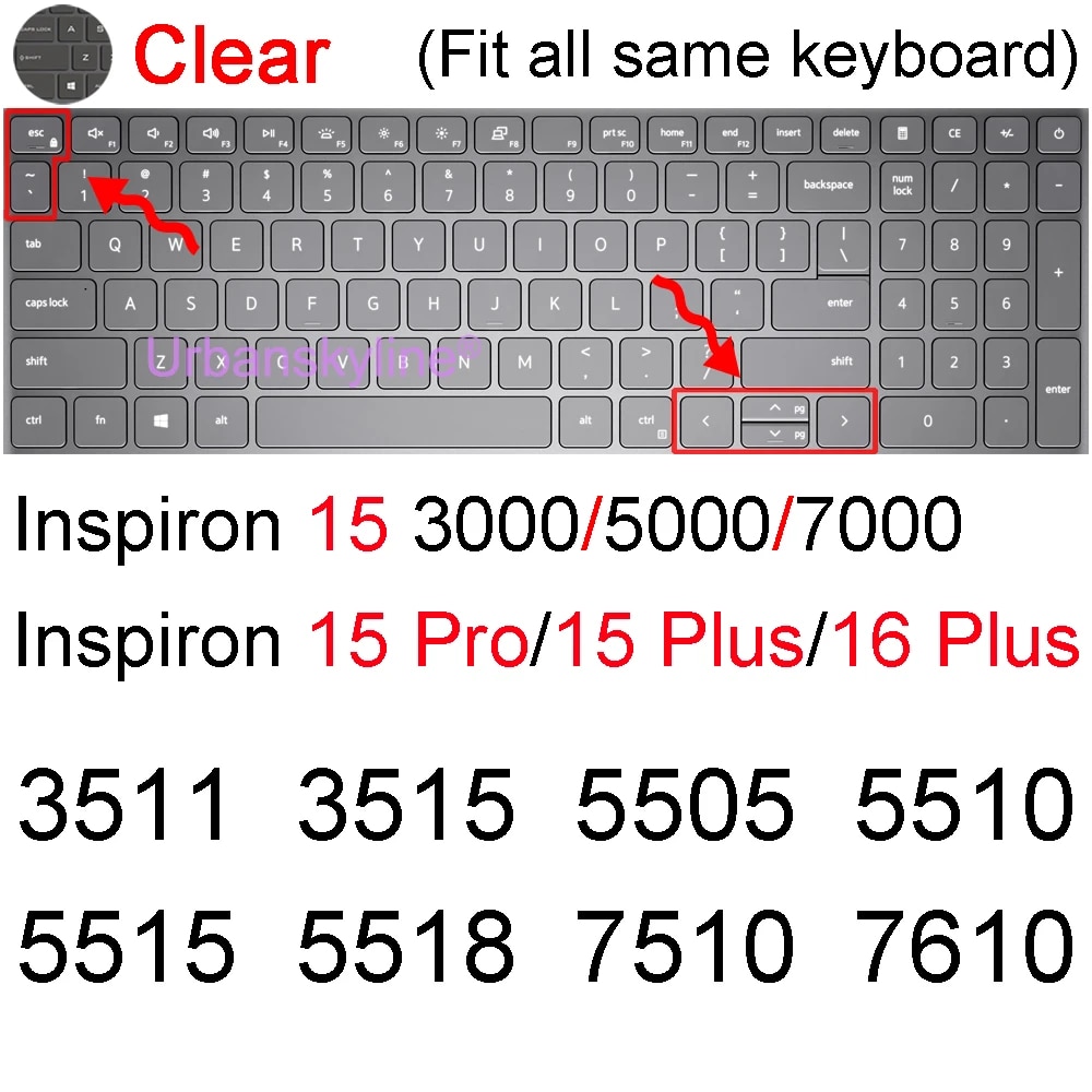 【Lejia】for Dell Inspiron 15R Keyboard Cover R 15R Turbo 15Z 15RR Speed 5520 5523 M521R Protector Skin TPU