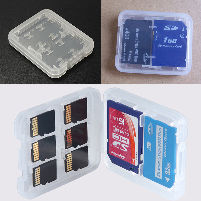 8 Slots Micro SD TF SDHC MSPD Memory Card Protecter Box Storage Case Holder. 