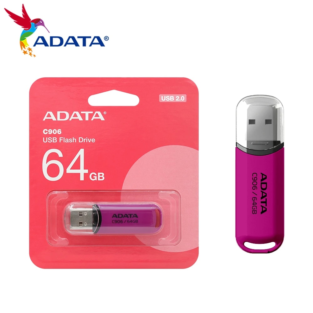 ADATA C906 USB Flash Drive 8GB 16GB 32GB 64GB USB 2.0 High Speed Memory Stick U Stick Storage Disk Pendrive Memory Stick. 