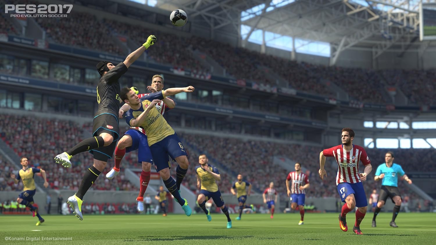 PES 17 Pro Evolution Soccer 2017 PS4 For Playstation 4 Disk Version Video Game control Gaming station Console Gamepad command. 