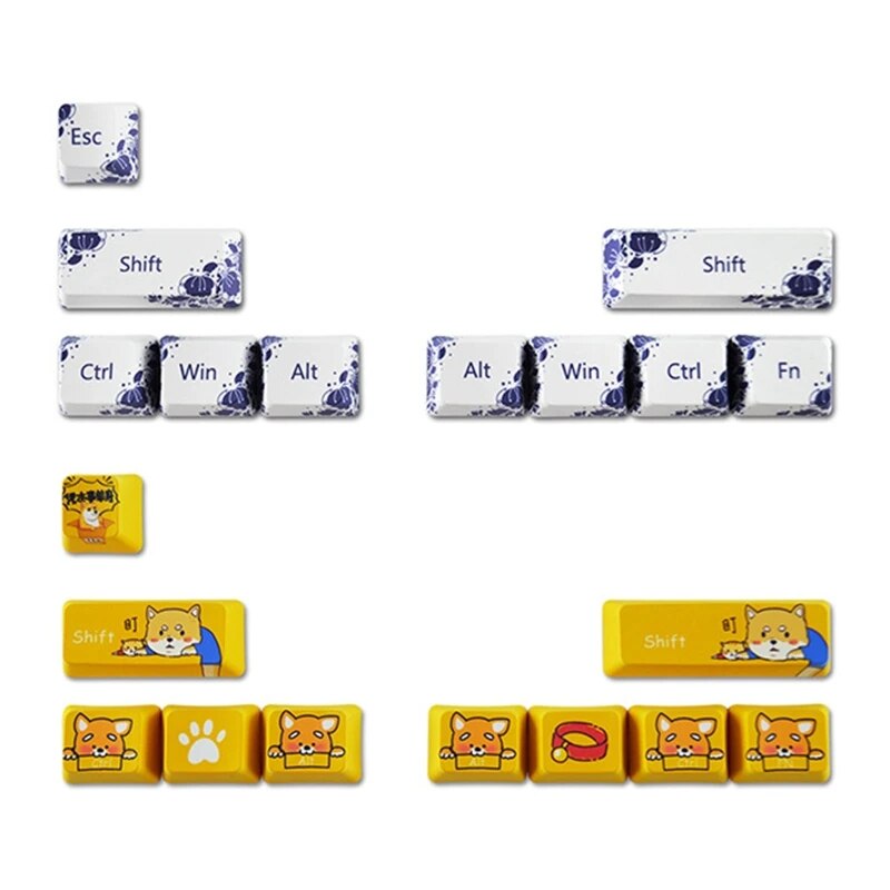 10 Keys OEM SHIFT Keycaps Large for Key PBT Chinese Dye Subbed Keycap For Cherry MX Mechanical Keybo. 