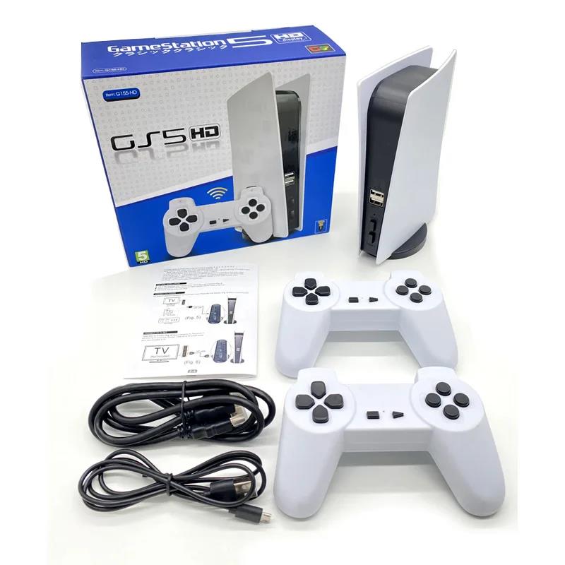 G155-HD output Retro Video Game Console For FC built-in 2000 games For PS5 mini TV Classic Games Station wireless gamepad. 