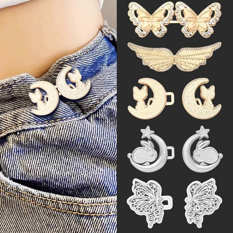 Jeans Waist Snaps Button Waist Tightening Tool No Sewing Waist Adjustment Modification Fixed Button Set Chinese Knot Button