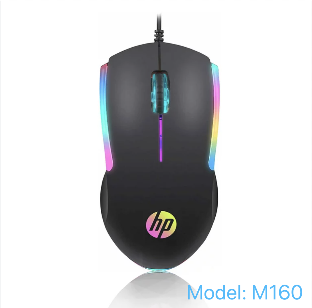 HP M160 Wired 7 Color LED Gaming Mouse 1000DPI 3 Button Wired Gaming Mouse. 