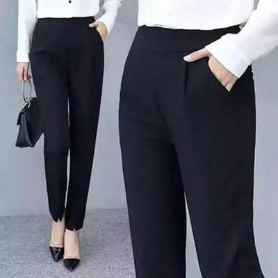Indispensable -Formal high waist office pants for women Elegant Straight  trousers casual Women Business Suits For women- Innovative