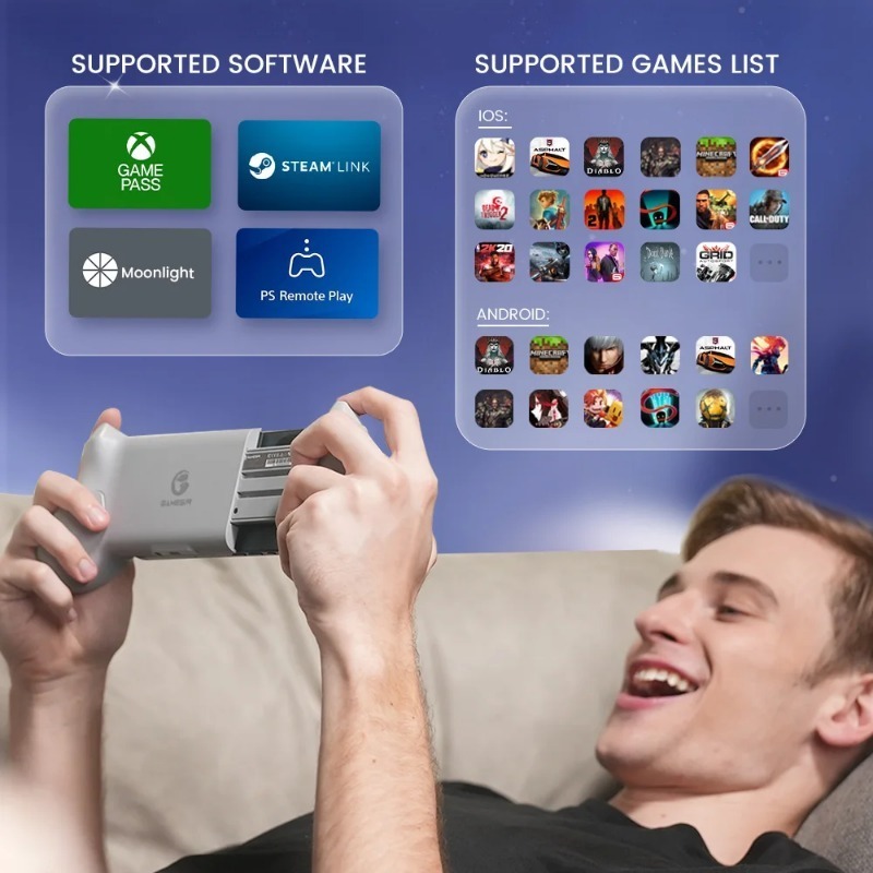 GameSir G8 Galileo Cellphone Gamepad Game Controller with Hall Effect Joystick for iPhone 15 Android Mobile Phone Cloud Gaming. 