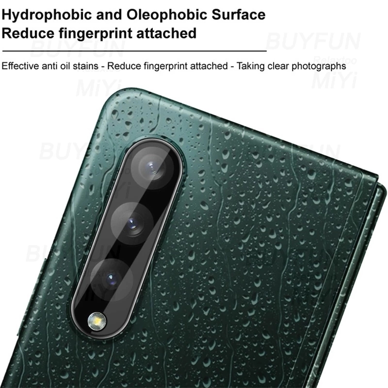 3D Curved HD Full Coverage Tempered Glass Camera Lens Protector for Samsung Galaxy Z Fold 3 5G Fold3. 