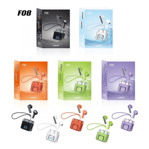 Transparent Digital Display F08 Bluetooth Headset 5.4 Wireless enc Noise Cancellation Live Broadcast Hot New Product. 