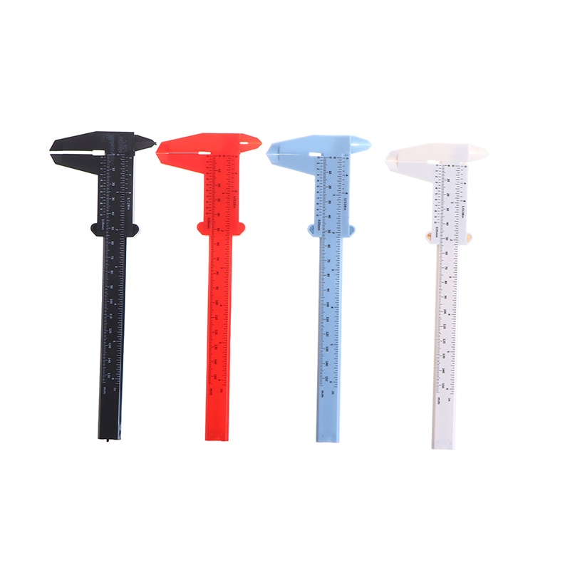 Double Scale Plastic Vernier Caliper Ruler Measuring Student Calipers Size Measuring Tool-BK. 