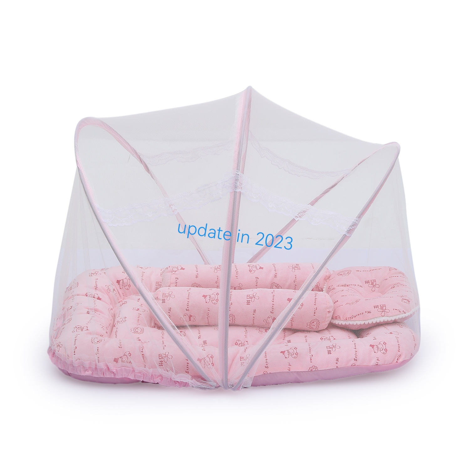 newborn baby velvet bedding set with mosquito net